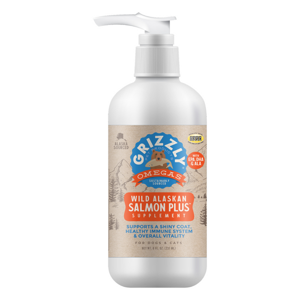 Grizzly Salmon Plus Omega 3-6-9 Food Supplement for Dogs and Cats