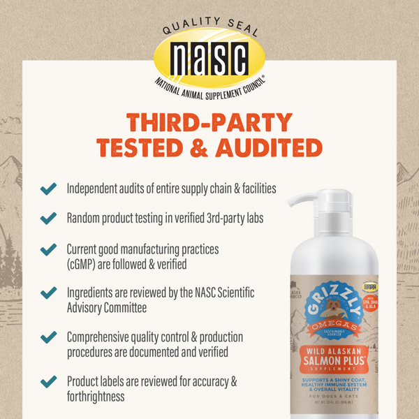 Grizzly Salmon Plus Omega 3-6-9 Food Supplement for Dogs and Cats