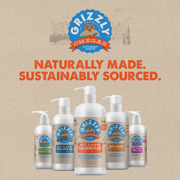 Grizzly Salmon Plus Omega 3-6-9 Food Supplement for Dogs and Cats