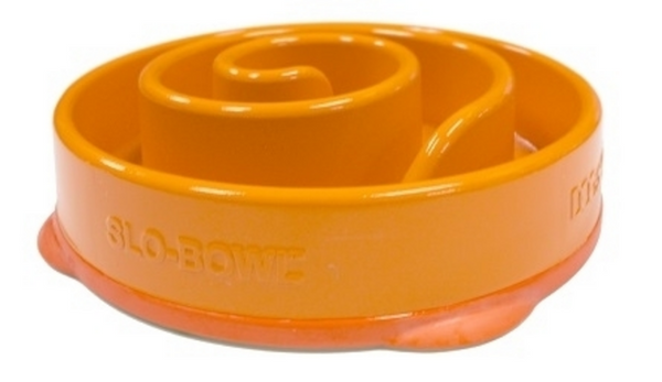 Outward Hound Fun Feeder Orange Swirl Dog Bowl