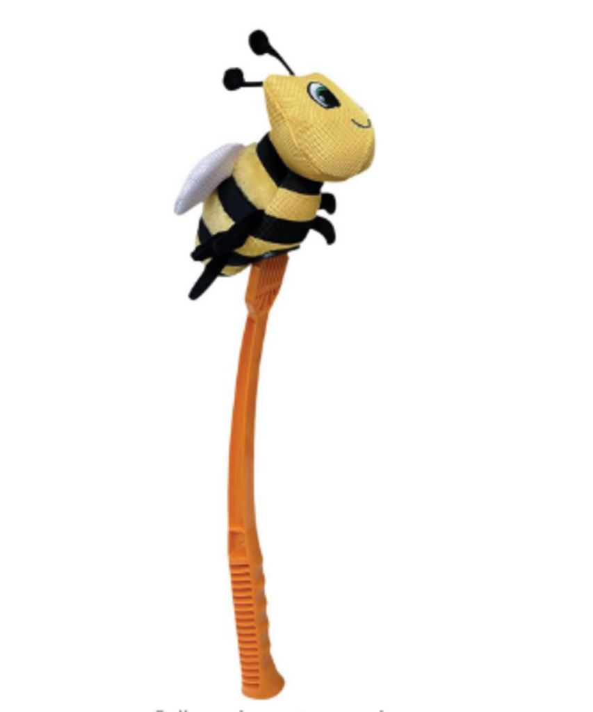 Flingerz Bugs Honey Bee with Launcher Dog Toy