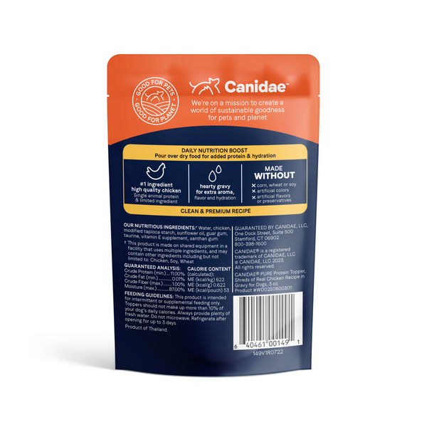 Canidae Pure Protein Topper, Shreds of Real Chicken in Gravy