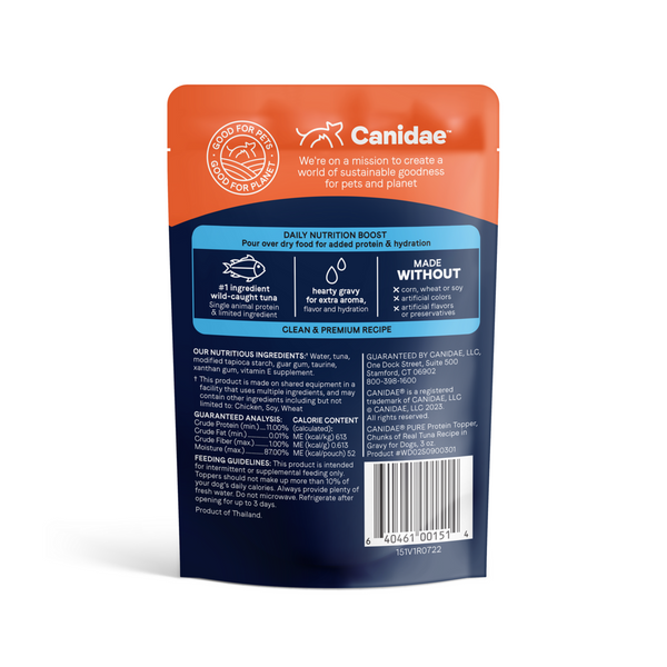 Canidae Pure Protein Topper, Chunks of Real Tuna in Gravy