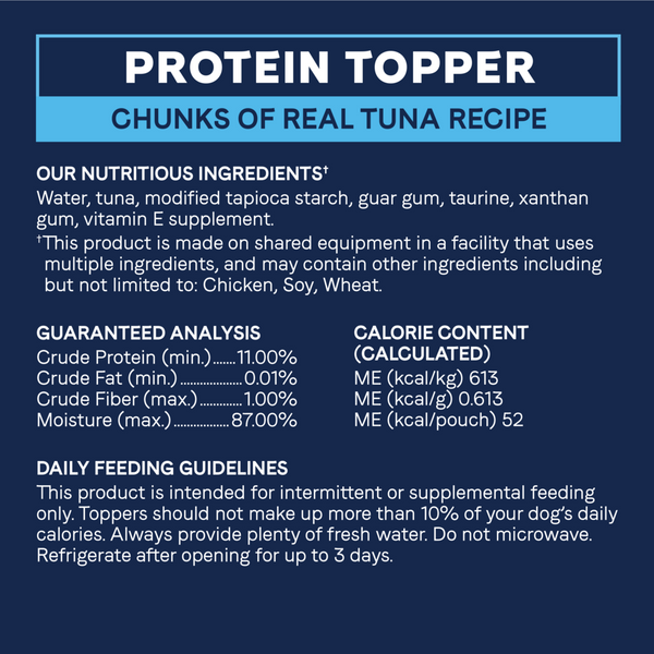 Canidae Pure Protein Topper, Chunks of Real Tuna in Gravy
