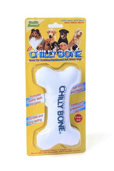 MultiPet Chilly Bone Freezable Teething Puppy Toy White