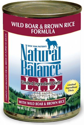 Natural Balance L.I.D. Limited Ingredient Diets Wild Boar and Brown Rice Canned Dog Food