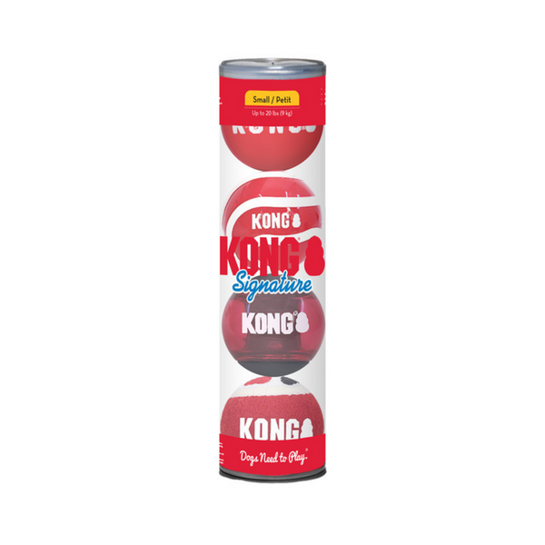 Kong Signature Balls 4 pack Assorted