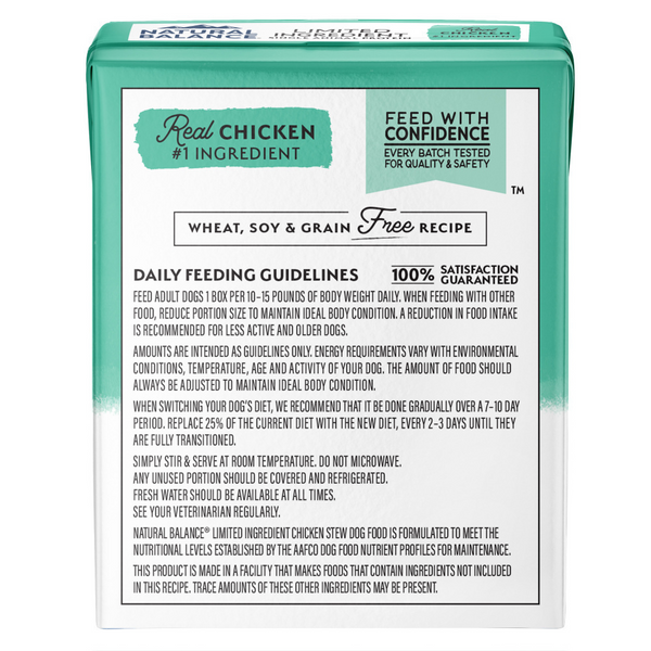 Natural Balance Limited Ingredient Chicken Stew Wet Dod Food