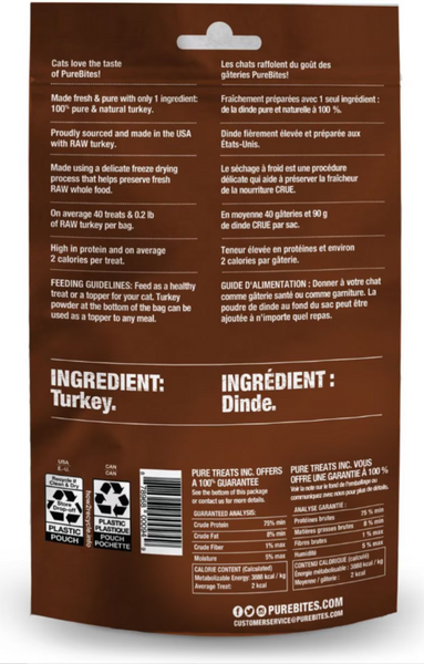 PureBites Freeze Dried Turkey Breast Cat Treats
