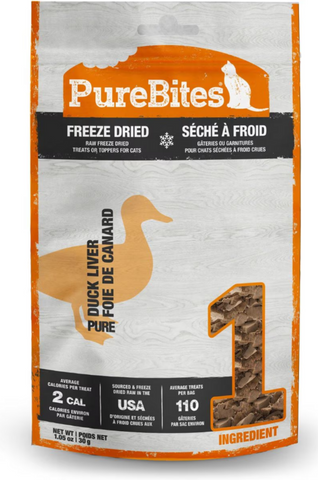 PureBites Freeze Dried Duck Liver Cat Treats