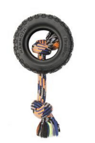 Mammoth Original TireBiter with Rope Chew Dog Toy