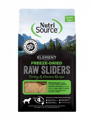 NutriSource Element Series Freeze Dried Raw Slider Turkey and Venison