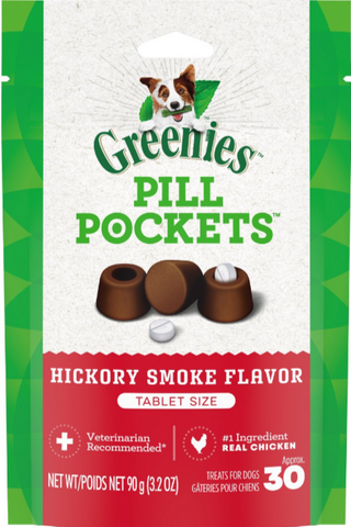 Greenies Pill Pockets Canine Hickory Smoke Flavor Dog Treats Tablet