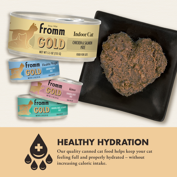 Fromm Gold Indoor Hairball Control Chicken & Salmon Pate Canned Cat Food