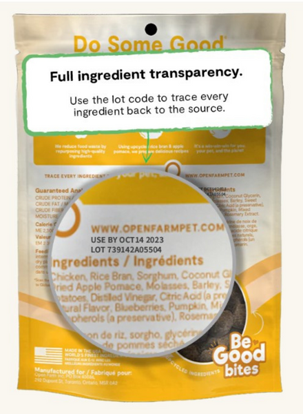 Open Farm Be Good Bites Chicken Soft & Chewy Dog Treats