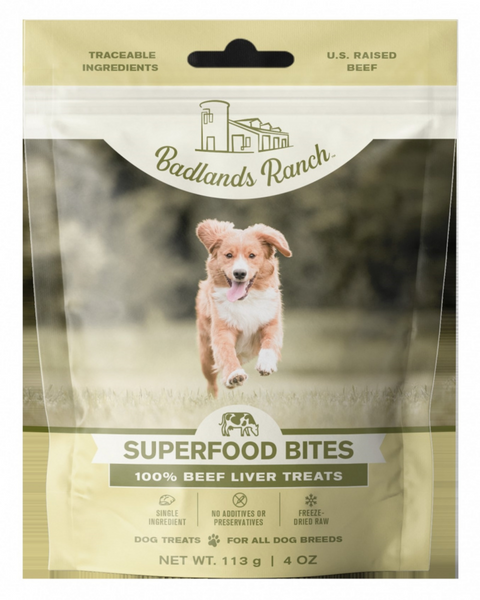 Badlands Ranch Superfood Bites Beef Liver for Dogs