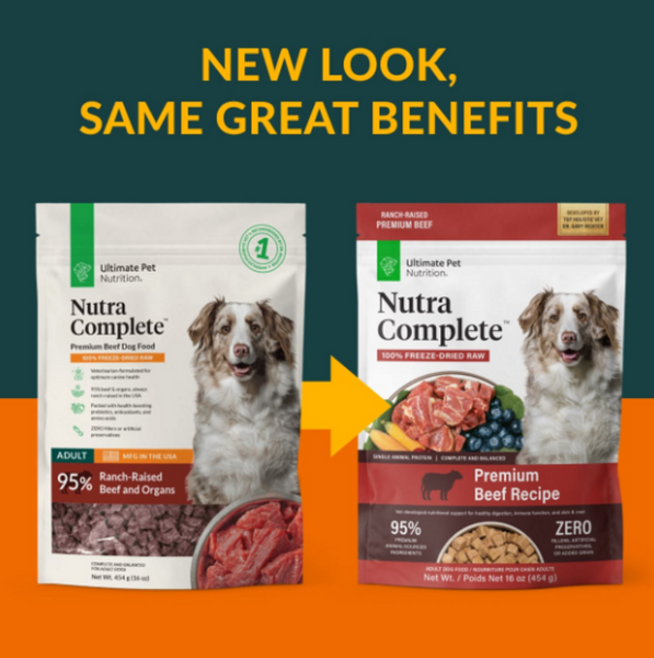 Ultimate Pet Nutrition Freeze Dried Nutra Complete Raw Beef Dog Food
