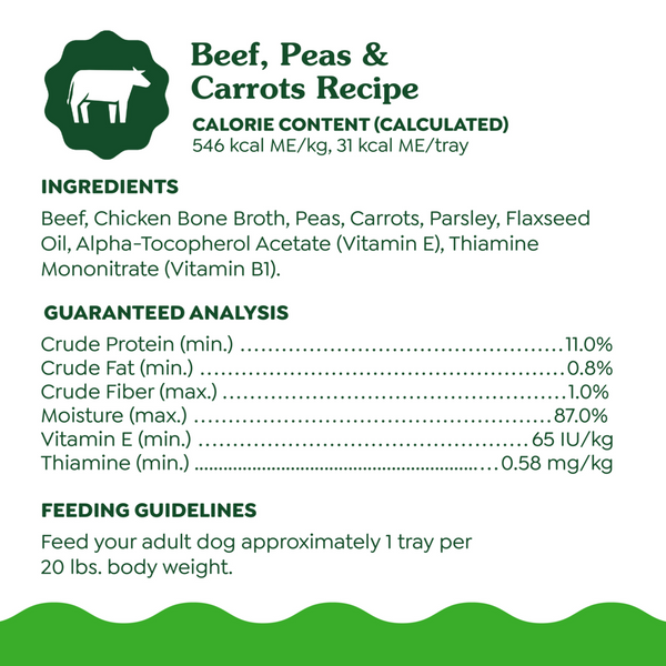 Greenies Beef Barley Carrot and Broccoli in Bone Broth Wet Dog Food Topper