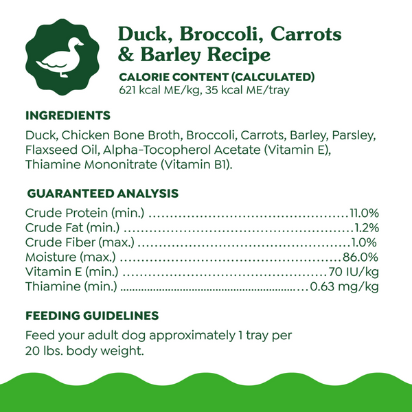 Greenies Duck Broccoli Carrots and Barley Wet Dog Food Topper