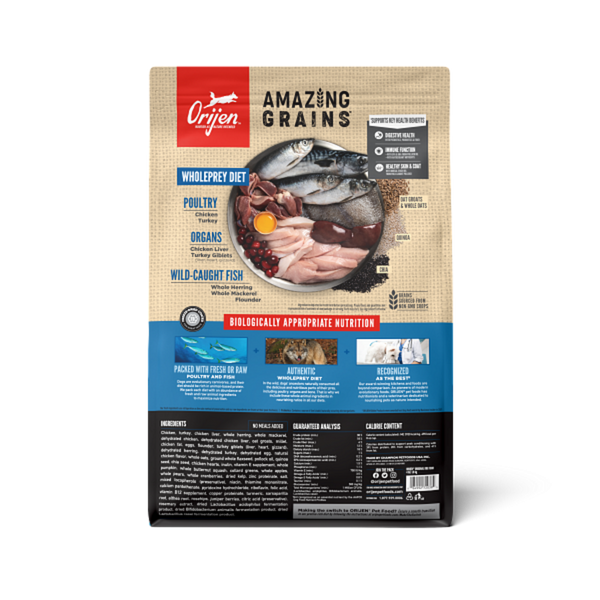 Orijen Amazing Grains Original Dry Dog Food Chicken, Turkey & Fish