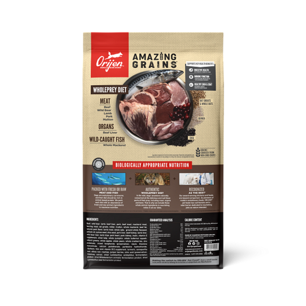 Orijen Amazing Grains Regional Red Dry Dog Food Beef, Boar, Lamb, Pork & Fish