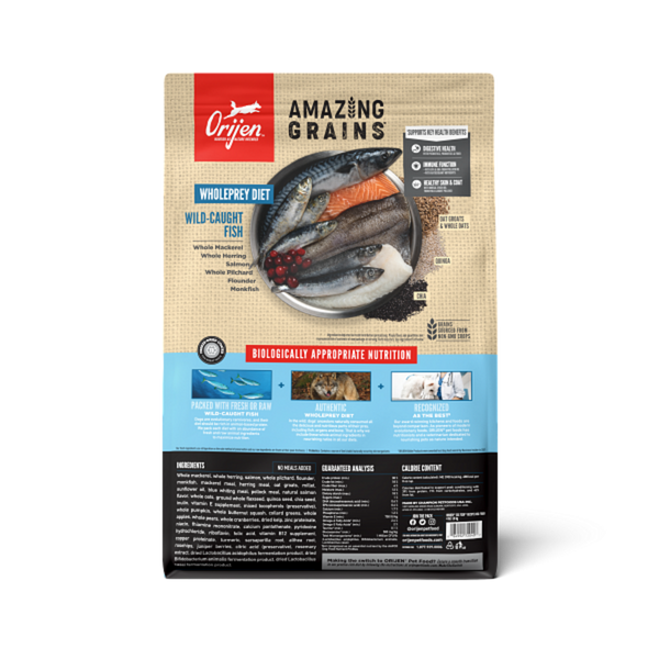 Orijen Amazing Grains Six Fish Dry Dog Food Mackerel, Herring, Salmon, Pilchard, Flounder & Monkfish