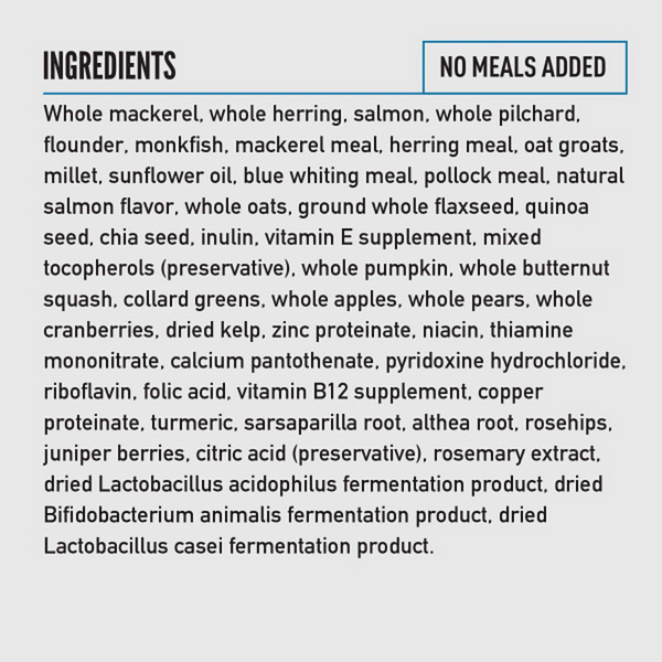 Orijen Amazing Grains Six Fish Dry Dog Food Mackerel, Herring, Salmon, Pilchard, Flounder & Monkfish