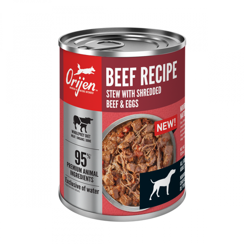 Orijen Beef Recipe Stew with Shredded Beef and Eggs Grain Free Dog Food