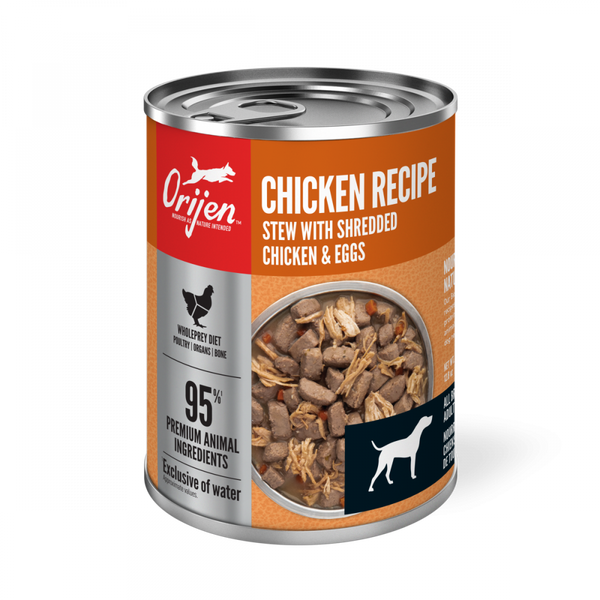 ORIJEN Real Meat Shreds, Grain-free, Chicken Recipe Stew, Premium Wet Dog Food