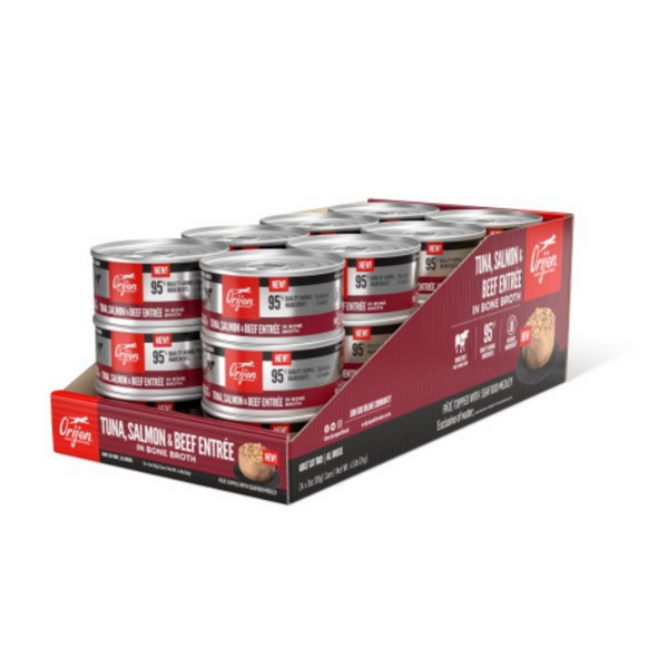 Orijen Tuna, Salmon & Beef Entree in Bone Broth Canned Cat Food