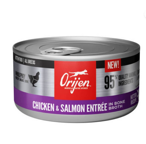 ORIJEN Chicken & Salmon Entree in Bone Broth Kitten Recipe