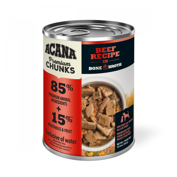 Acana Premium Chunks Canned Dog Food Beef
