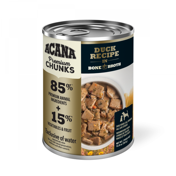 ACANA Premium Chunks Grainfree Duck Recipe in Bone Broth Wet Dog Food