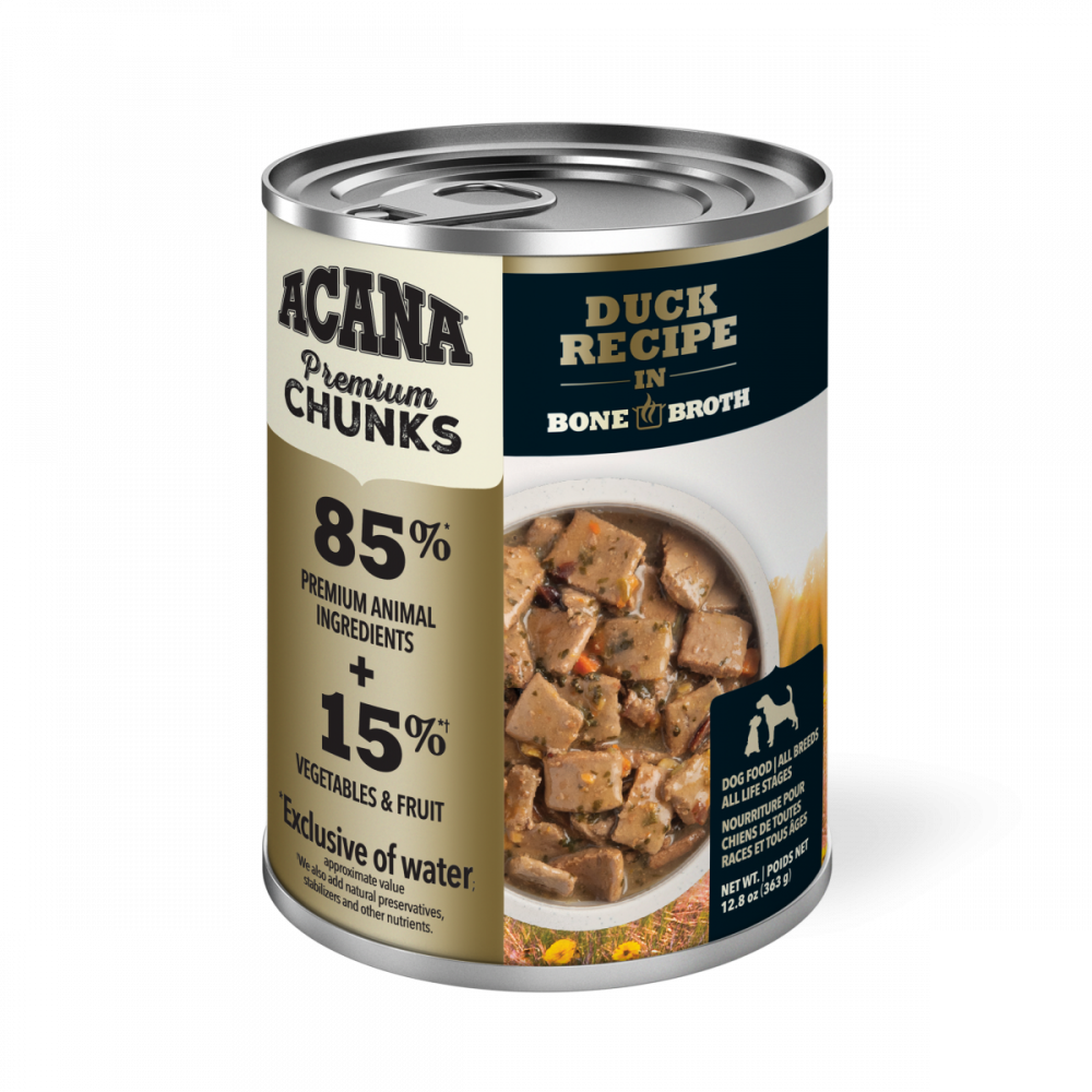 Acana Premium Chunks Canned Dog Food Duck