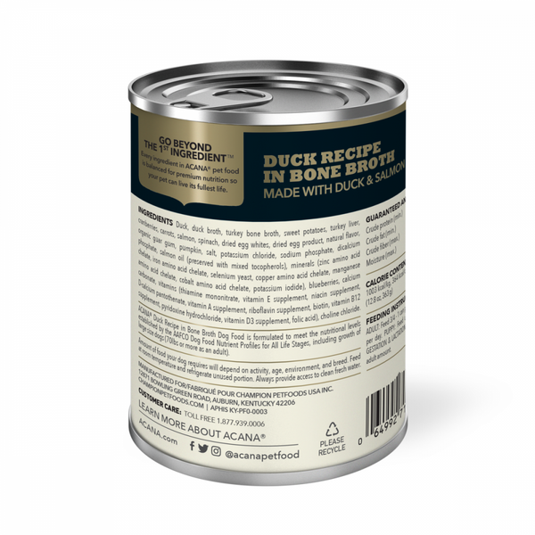 Acana Premium Chunks Canned Dog Food Duck