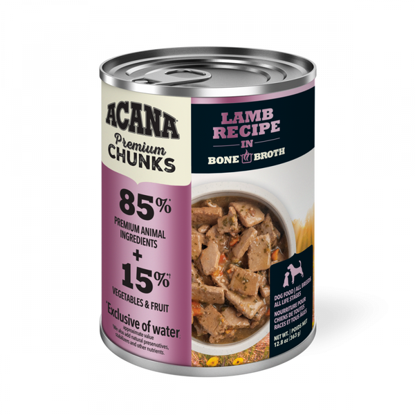 ACANA Premium Chunks Grainfree Lamb Recipe in Bone Broth Wet Dog Food