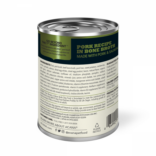Acana Premium Chunks Canned Dog Food Pork