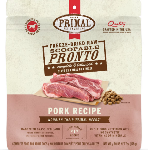 Primal Canine Pork Formula Freeze-Dried Pronto