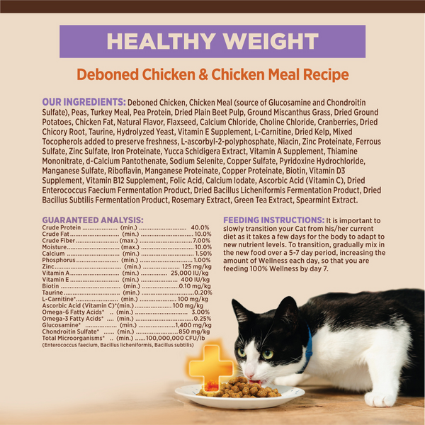 Wellness CORE  Healthy Weight Grain Free Adult Dry Cat Food Chicken & Chicken Meal Recipe