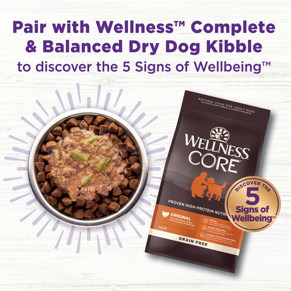 Wellness Bowl Boosters Hearty Toppers Beef & Green Beans Recipe in Savory Bone Broth Dog Food Toppers