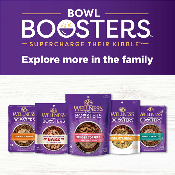 Wellness Bowl Boosters Hearty Toppers Beef & Green Beans Recipe in Savory Bone Broth Dog Food Toppers