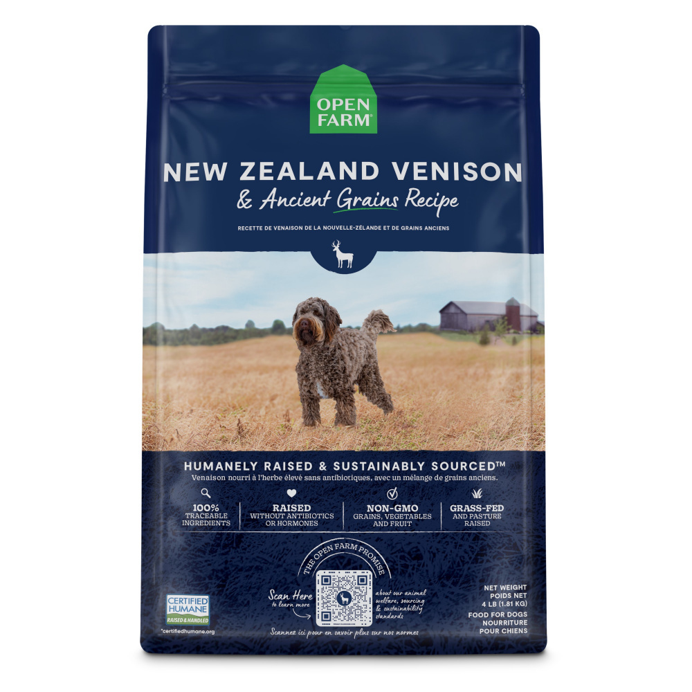 Open Farm New Zealand Venison and Ancient Grains Dry Dog Food