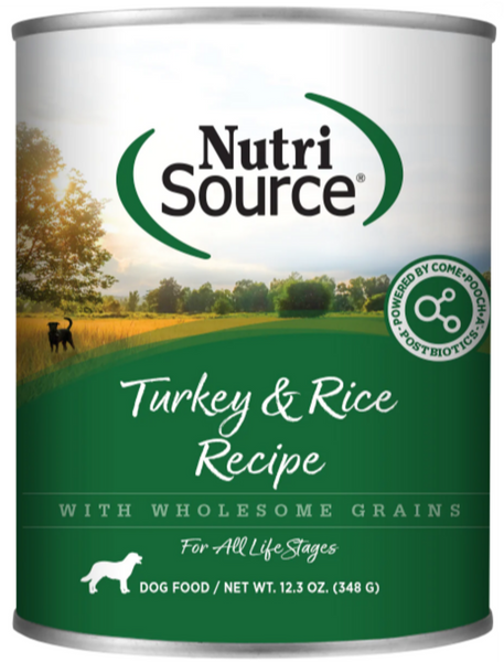NutriSource Turkey and Rice Canned Dog Food