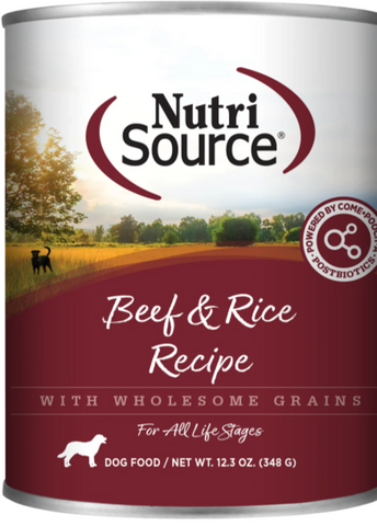 NutriSource Beef and Rice Canned Dog Food