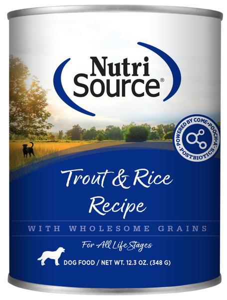 NutriSource Trout and Rice Canned Dog Food