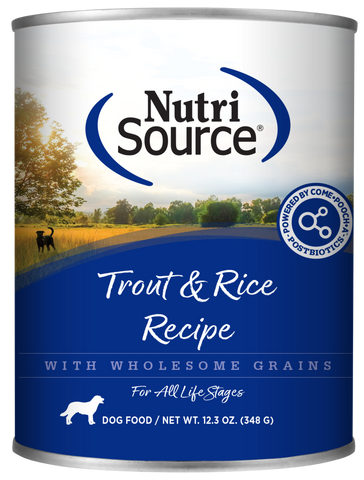 NutriSource Trout and Rice Canned Dog Food