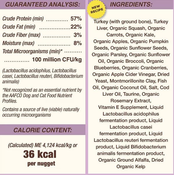 Primal Freeze Dried Nuggets Grain Free Turkey Formula Cat Food