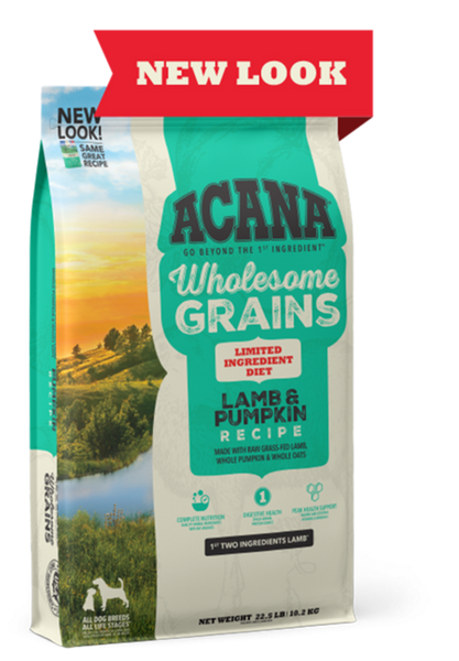 Acana Wholesome Grains, Lamb & Pumpkin Recipe, Limited Ingredient Diet Dry Dog Food
