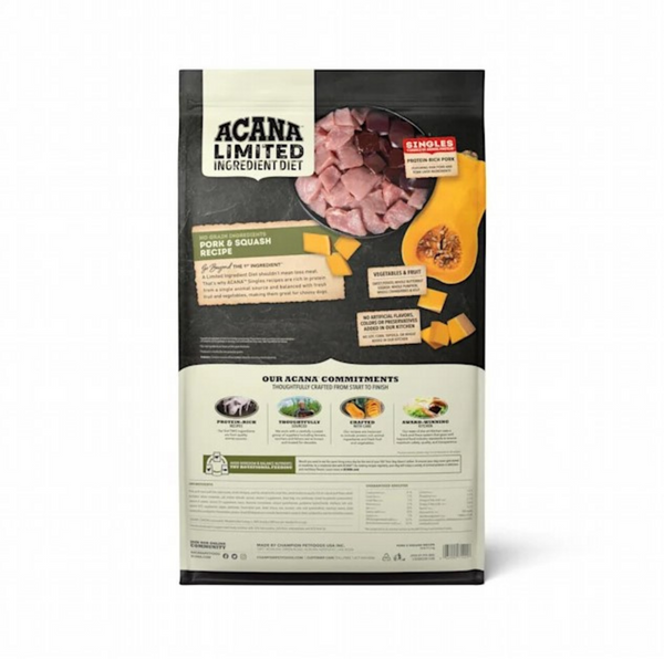Acana Singles Limited Ingredient Grain Free High Protein Pork & Squash Recipe Dry Dog Food