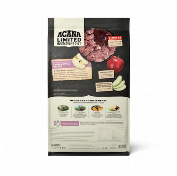 Acana Singles, Lamb & Apple Recipe, Limited Ingredient Diet Dry Dog Food